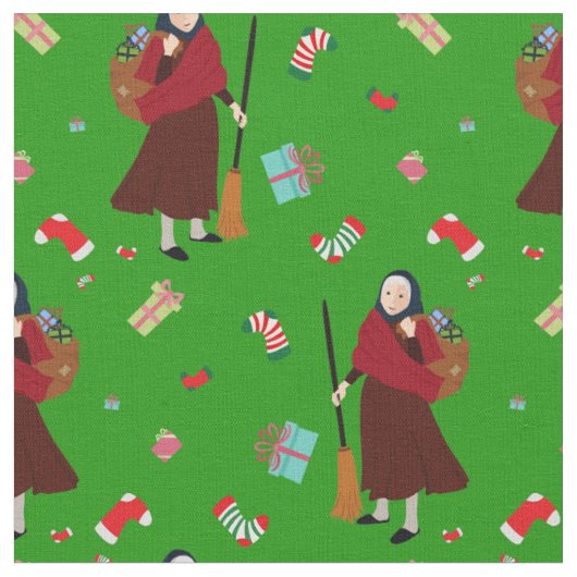 Weihnachten Witz Befana Stoff (Nahaufnahme)