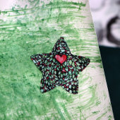 Weihnachten Wreath Stern-Aufkleber