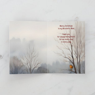 Weihnachten Wunderbare Mama Englisch Robin Karte