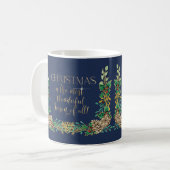 Weihnachten Wunderbare Zeit des Jahres Gold Script Kaffeetasse (Vorderseite Links)