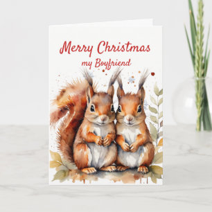 Weihnachten Wunderbarer Freund Süßes Eichhörnchen