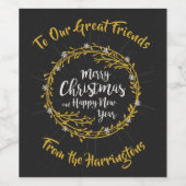 Weihnachten Wünsche benutzerdefinierte Etiketten f (Einzelnes Label)