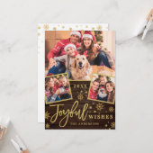 Weihnachten wünscht 3 FOTO Feiertag Gruß Karte (Vorderseite/Rückseite Beispiel)