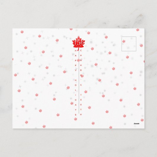 Weihnachten wünscht aus Kanada 150 Red Maple Leaf (Rückseite)