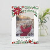 Weihnachten wünscht Blumenschnee-Foto (Stehend Vorderseite)