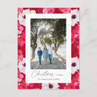 Weihnachten wünscht Boho Aquarellanemonen