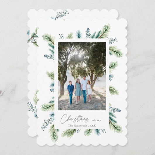 Weihnachten wünscht Boho Spruce und Fir (Vorne/Hinten)