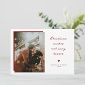 Weihnachten wünscht Chic Modern Handwriting Foto (Stehend Vorderseite)