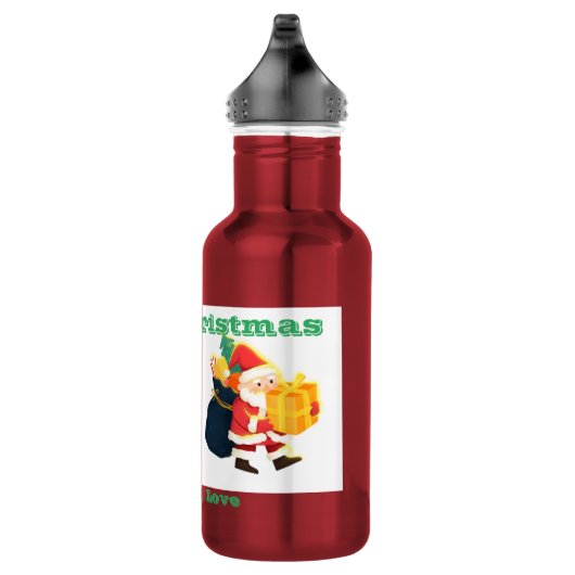 Weihnachten wünscht Drucküberraschung 18 oz Größe Edelstahlflasche (Rechts)