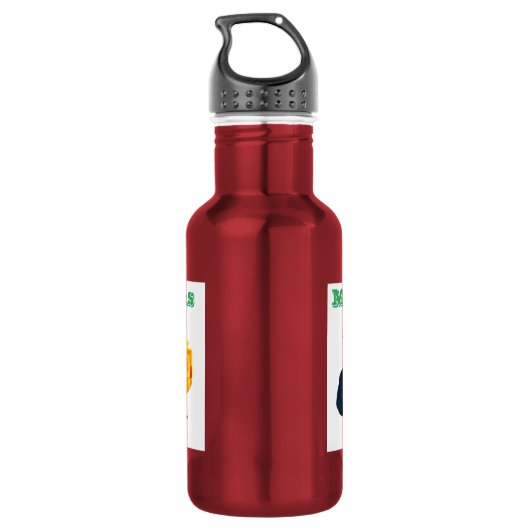 Weihnachten wünscht Drucküberraschung 18 oz Größe Edelstahlflasche (Rückseite)