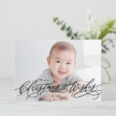 Weihnachten wünscht Editable Color Holiday Foto Ca (Stehend Vorderseite)