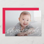 Weihnachten wünscht Editable Color Holiday Foto Ca (Vorne/Hinten)