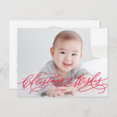 Weihnachten wünscht Editierbare Farbe Feiertag Pos (Vorne/Hinten)