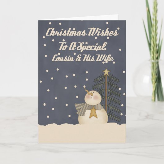 Weihnachten wünscht einen besonderen Cousin und Eh (Vorderseite)