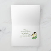 Weihnachten wünscht Familie Chickadee Bird Sister (Innenseite)