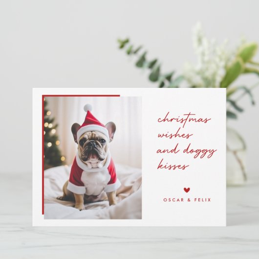 Weihnachten wünscht Familie Haustier Hund Welpen W (Stehend Vorderseite)