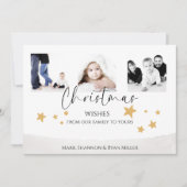 Weihnachten wünscht Familienfoto-Karte (Vorderseite)