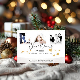Weihnachten wünscht Familienfoto-Karte