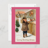 "Weihnachten wünscht " Feiertagspostkarte (Vorne/Hinten)