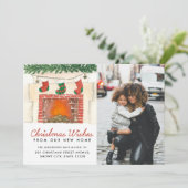 Weihnachten wünscht Feuerplatz Foto Feiertage Bewe Ankündigung (Stehend Vorderseite)