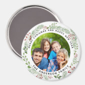 Weihnachten wünscht Foto Magnet Geschenkidee (Vorderseite/Rückseite)