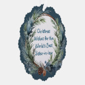 Weihnachten wünscht Grünkraut-Schwester Ornament Karte (Rechts)