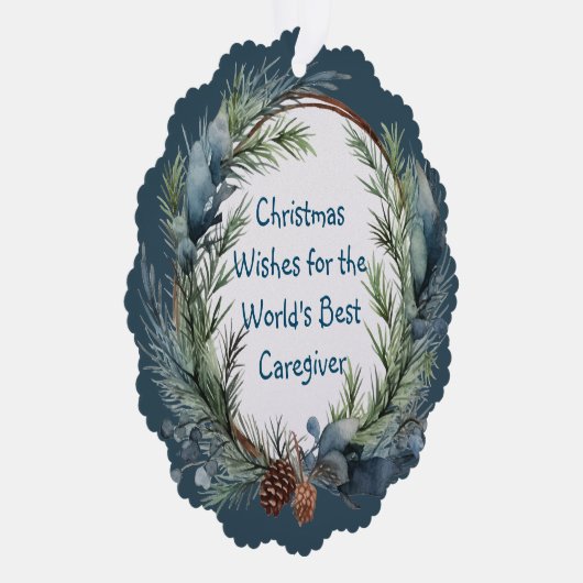 Weihnachten wünscht Grünkrautpfleger Ornament Karte (Rechts)