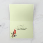 Weihnachten wünscht Holly Berry Cardina zum Geburt (Innenseite)