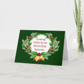 Weihnachten wünscht Holly Berry Wreath für Supervi (Vorderseite)