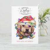 Weihnachten wünscht Hund Welpen Kisses Niedlichen  (Stehend Vorderseite)