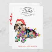 Weihnachten wünscht Hund Welpen Kisses Niedlichen  (Vorne/Hinten)