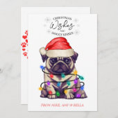 Weihnachten wünscht Hund Welpen Kisses Niedlichen (Vorne/Hinten)