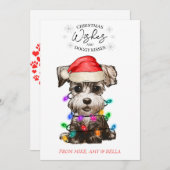 Weihnachten wünscht Hund Welpen Kisses Niedlichen  (Vorne/Hinten)