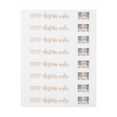 Weihnachten wünscht | Imitat-Rosen-Gold mit Foto (Bogen)