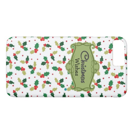 Weihnachten wünscht iPhone Case (Rückseite (Horizontal))