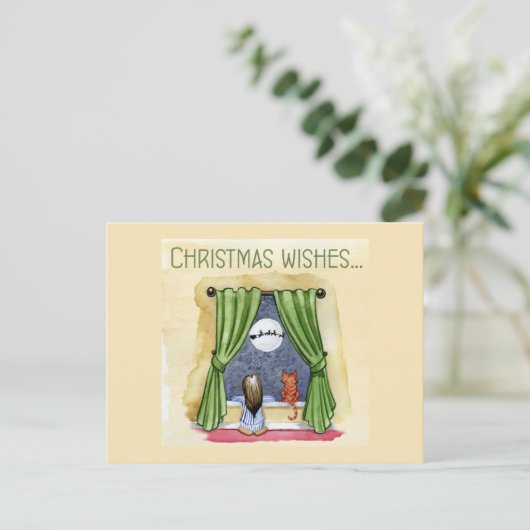 Weihnachten wünscht Kind & Kinder Weihnachten Weih Postkarte (Stehend Vorderseite)
