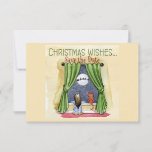 Weihnachten wünscht Kind & Kitt Cat Xmas Party Save The Date