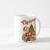 Weihnachten wünscht Kindern Geschenke Kaffeetasse (VorderseiteRechts)