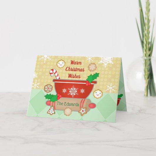 Weihnachten wünscht kundenspezifische Backgrußkart (Vorderseite)