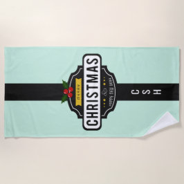 Weihnachten wünscht kundenspezifisches Monogramm-H Strandtuch