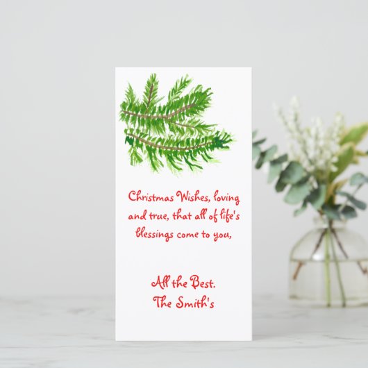 Weihnachten wünscht Liebe und wahr. Weihnachtskart (Stehend Vorderseite)