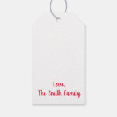 Weihnachten wünscht Mistletoe Kisses Custom Gift T Geschenkanhänger (Rückseite)