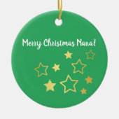 Weihnachten wünscht Nana mit Goldstars Keramik Ornament (Vorne)