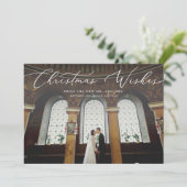 Weihnachten wünscht neue Weihnachtsfotokarte (Stehend Vorderseite)