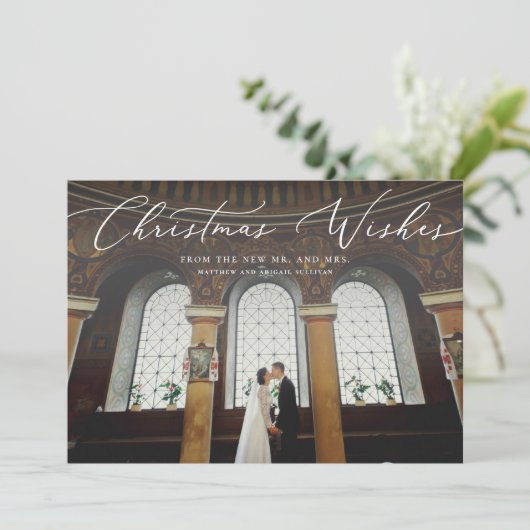 Weihnachten wünscht neue Weihnachtsfotokarte (Stehend Vorderseite)