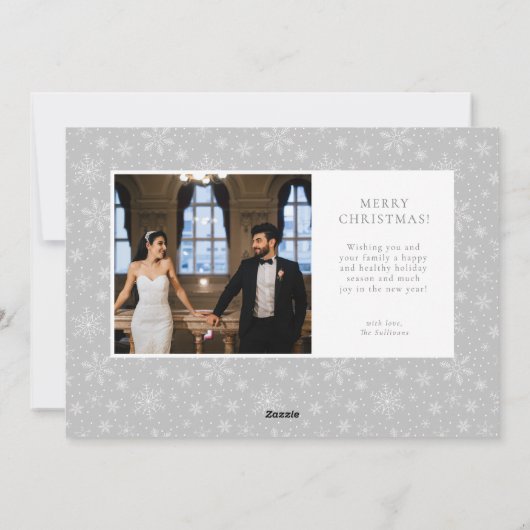 Weihnachten wünscht neue Weihnachtsfotokarte (Rückseite)