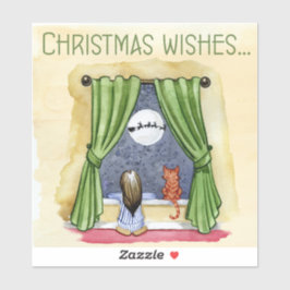 Weihnachten wünscht Niedliches Kind & Kitchen Weih Aufkleber