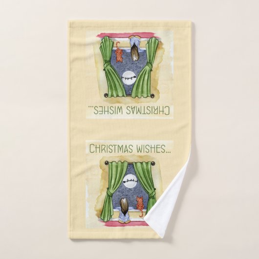 Weihnachten wünscht Niedliches Kind & Kitchen Weih Badhandtuch Set (Handtuch)