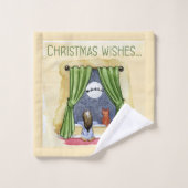 Weihnachten wünscht Niedliches Kind & Kitchen Weih Badhandtuch Set (Waschlappen)