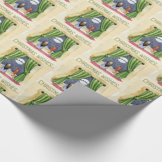 Weihnachten wünscht Niedliches Kind & Kitchen Weih Geschenkpapier (Ecke)